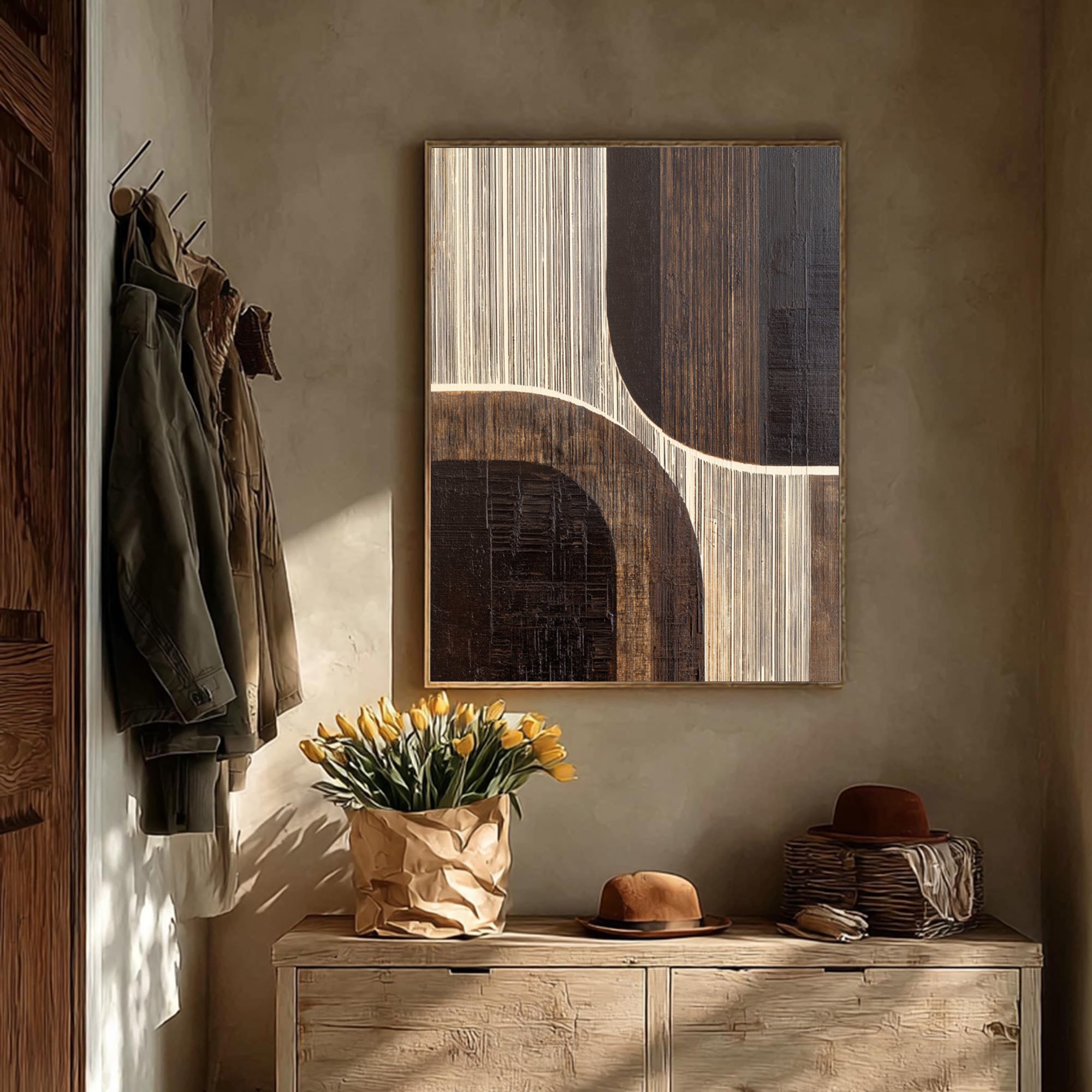 Brown Geometric Art-GP004