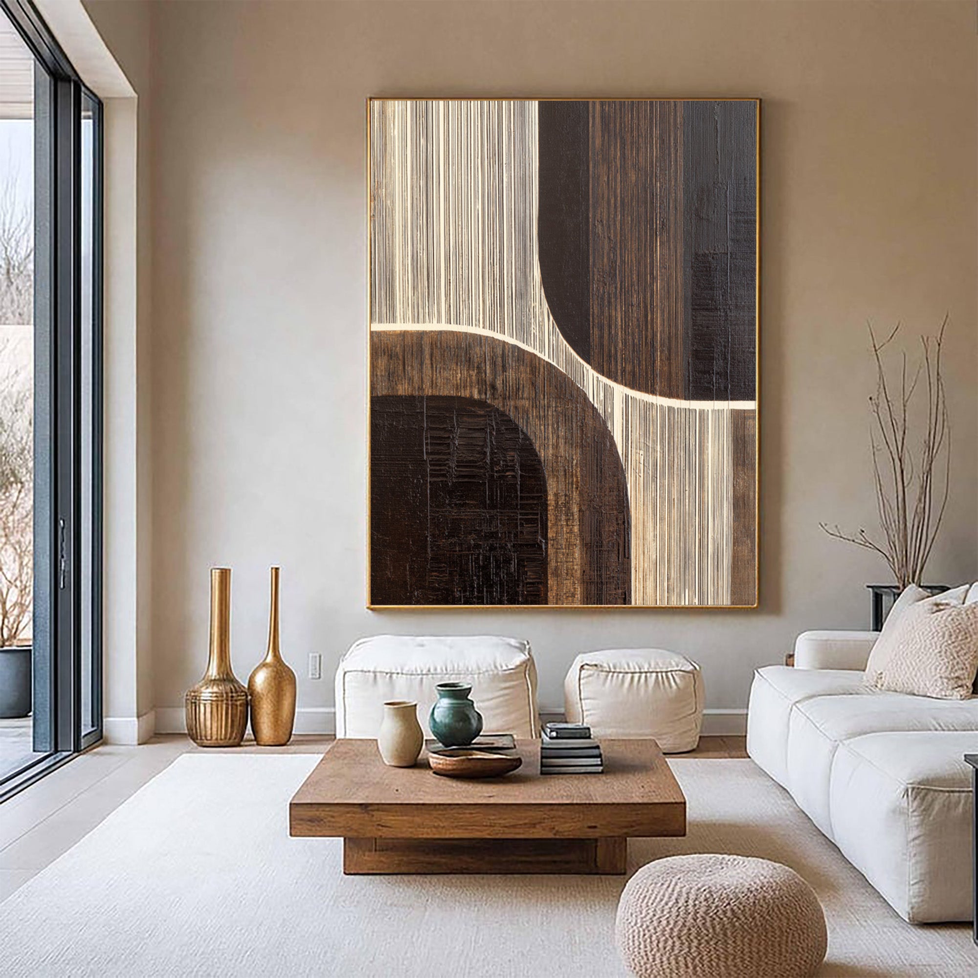 Brown Geometric Art-GP004