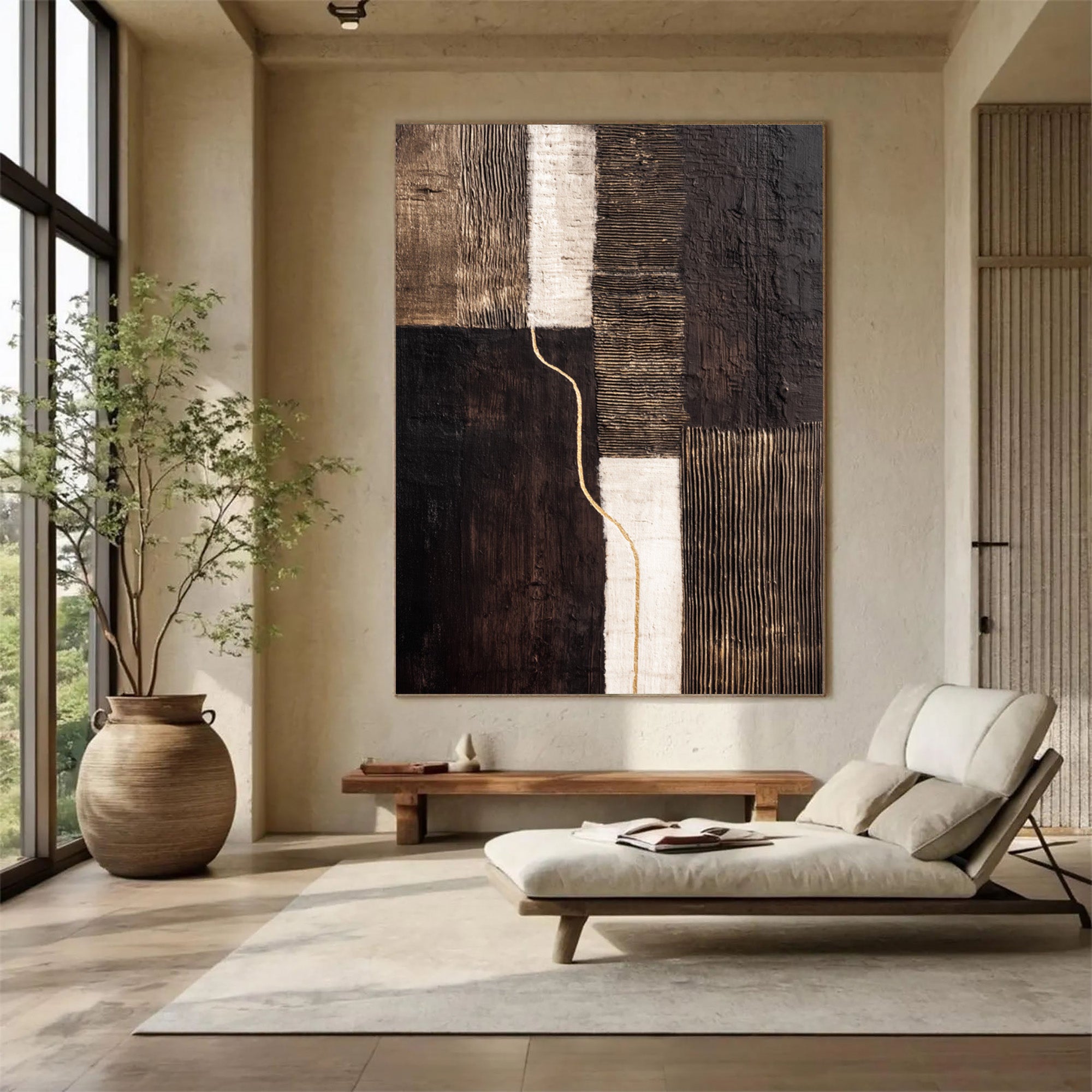 Brown Geometric Art-GP005