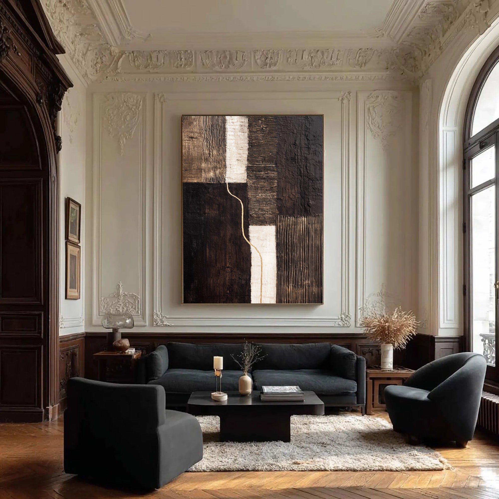 Brown Geometric Art-GP005