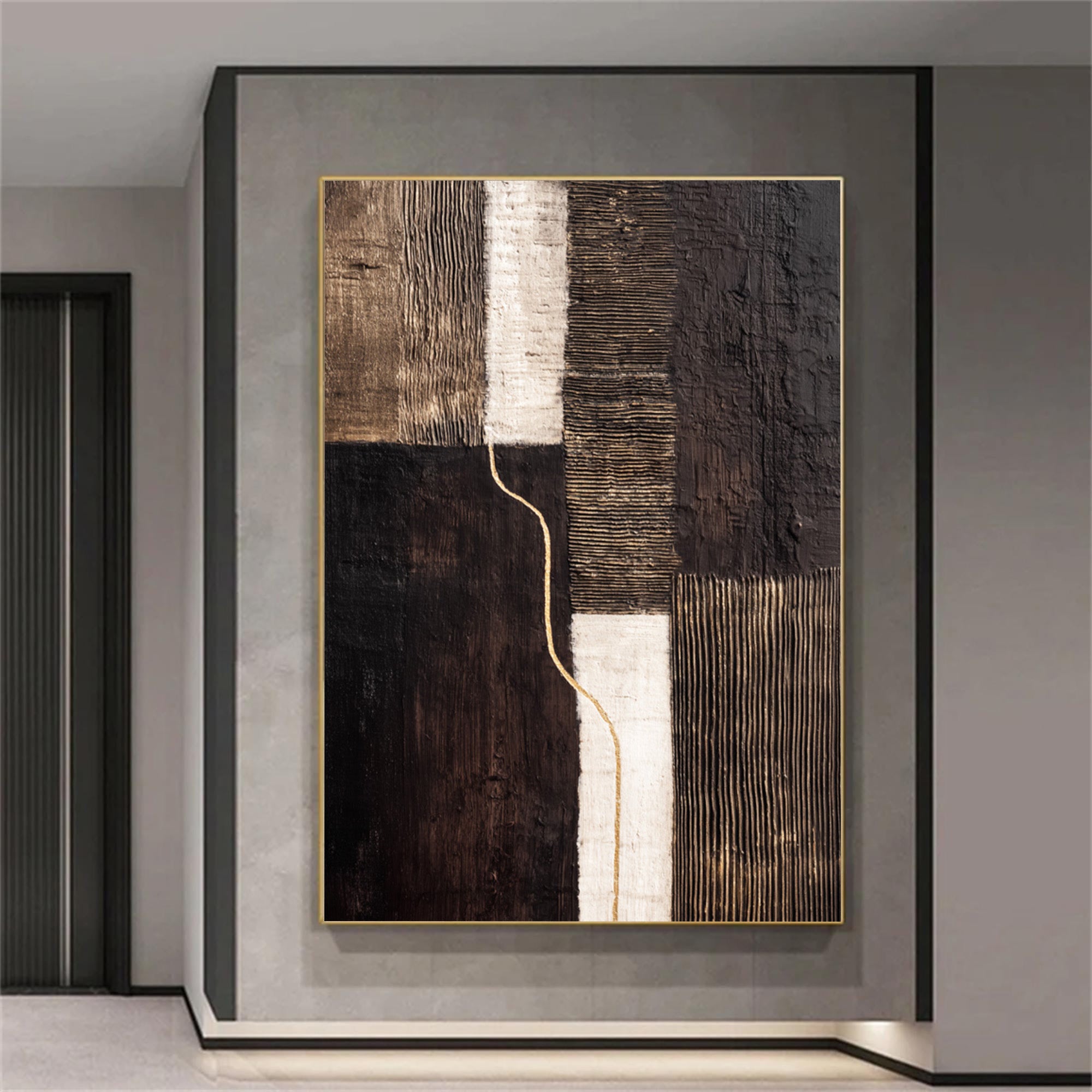 Brown Geometric Art-GP005