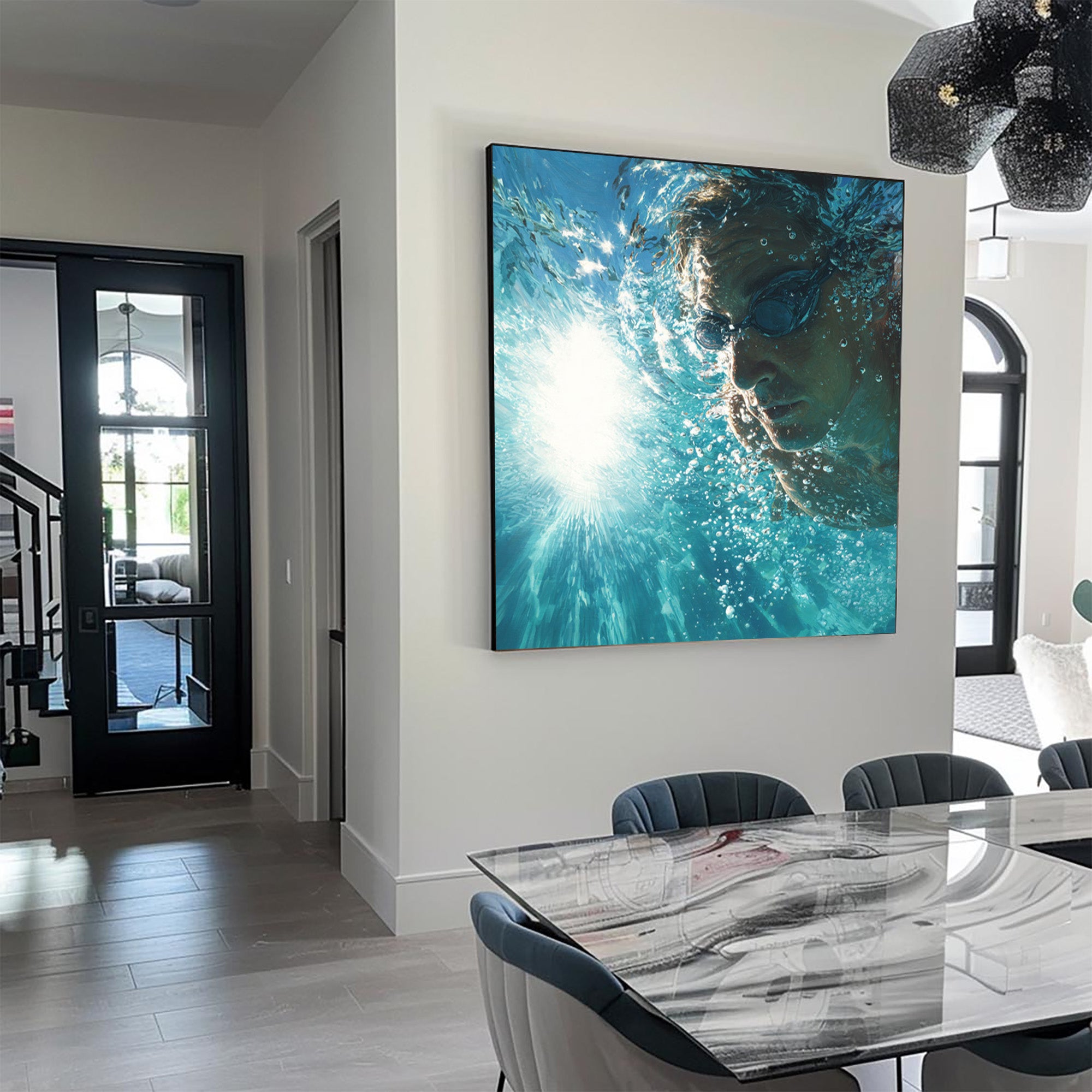 Swimming Oil Painting--FR001