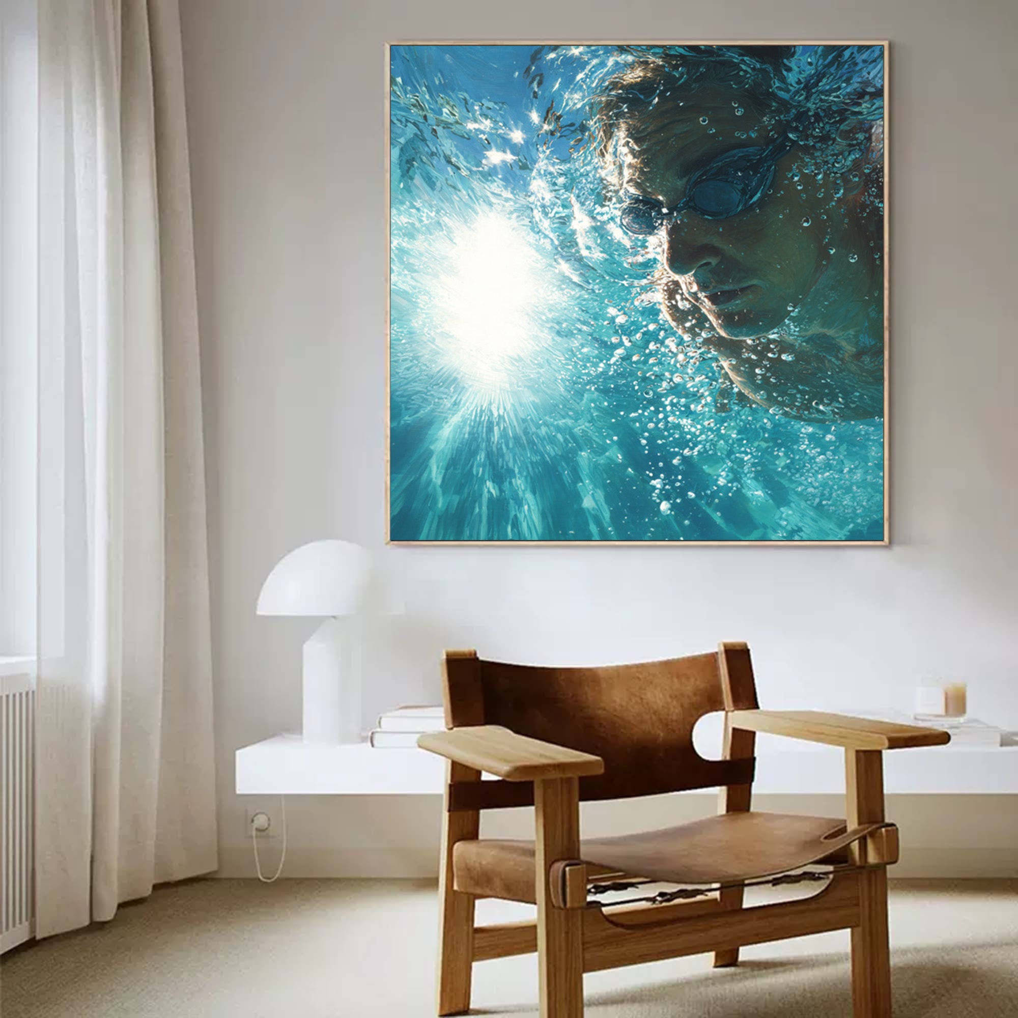 Swimming Oil Painting--FR001