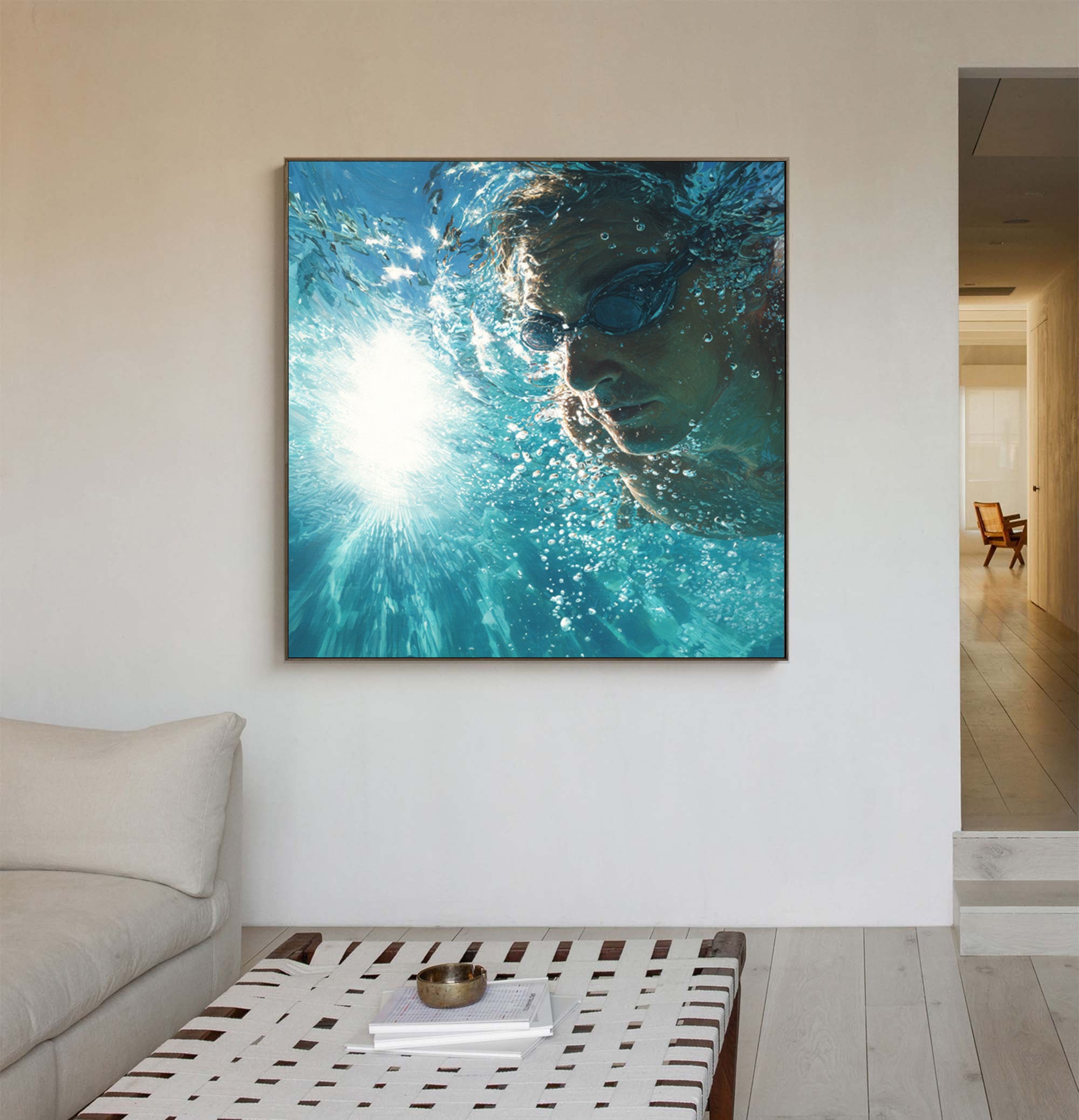 Swimming Oil Painting--FR001