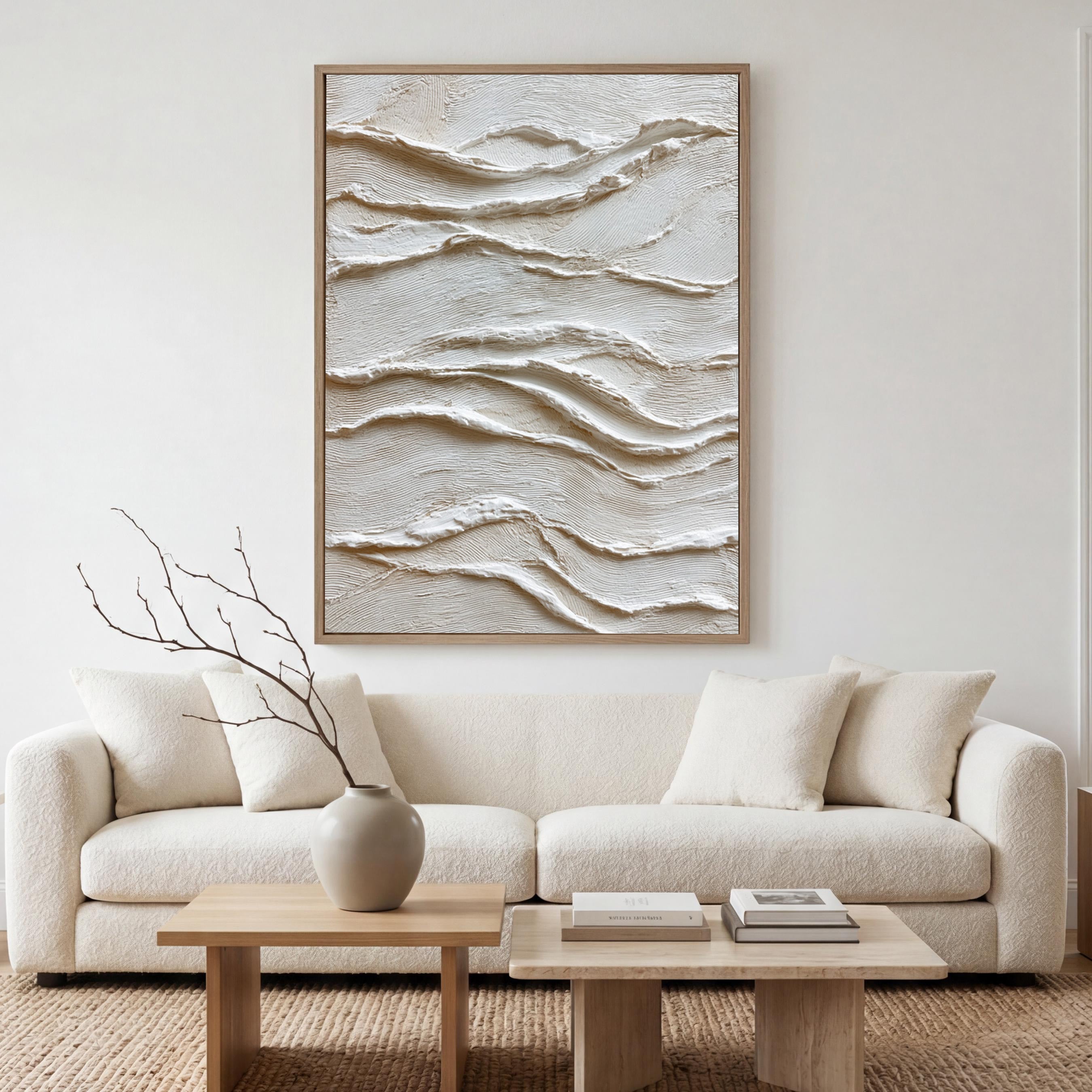 Beige Textured Art--#V006