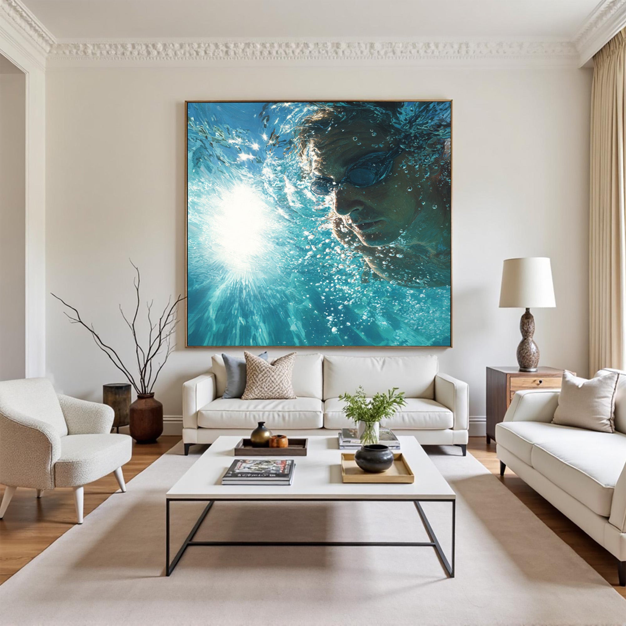 Swimming Oil Painting--FR001