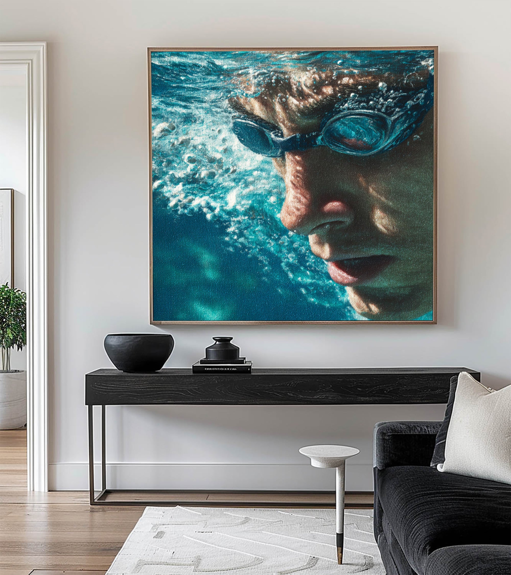 Swimming Oil Painting--FR002