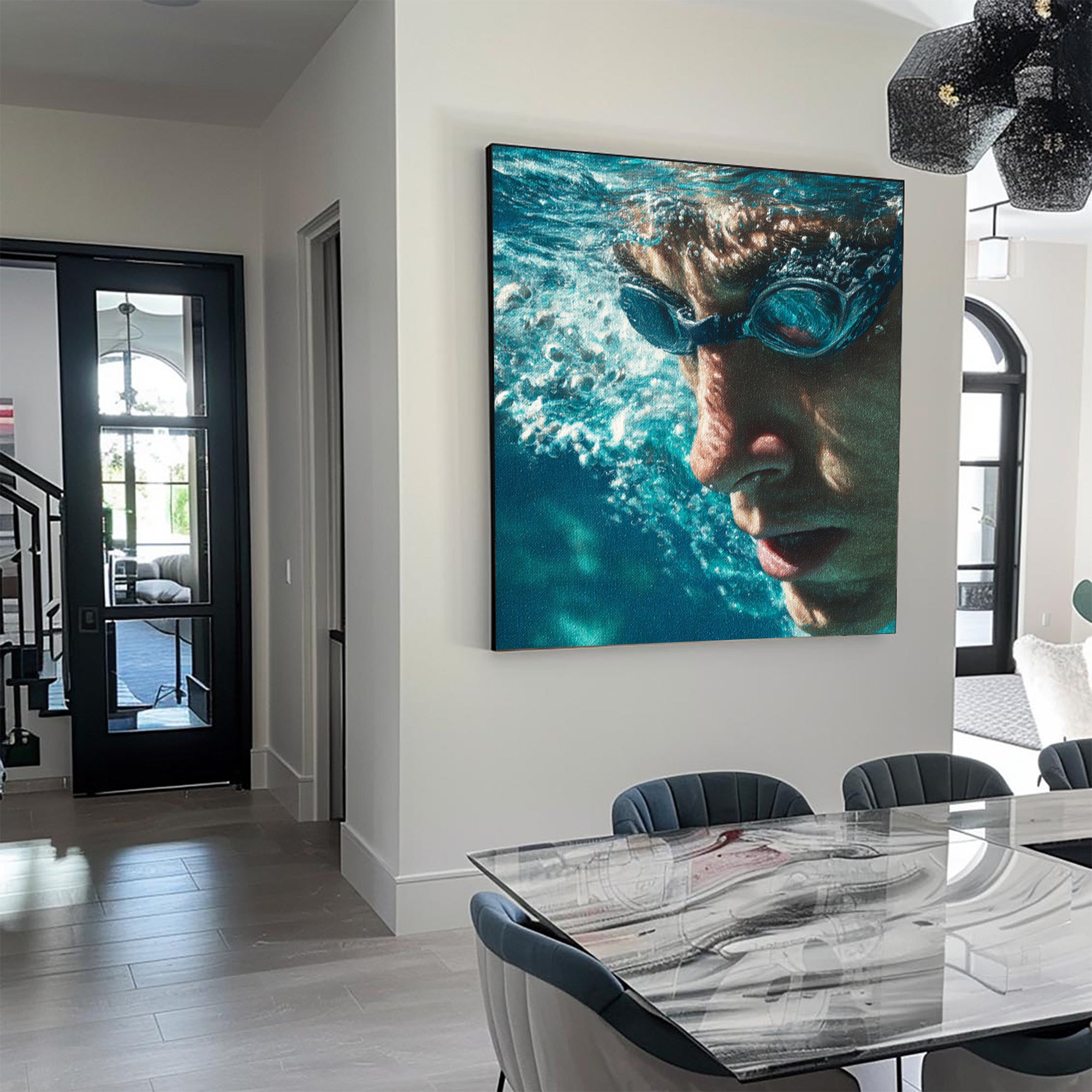 Swimming Oil Painting--FR002