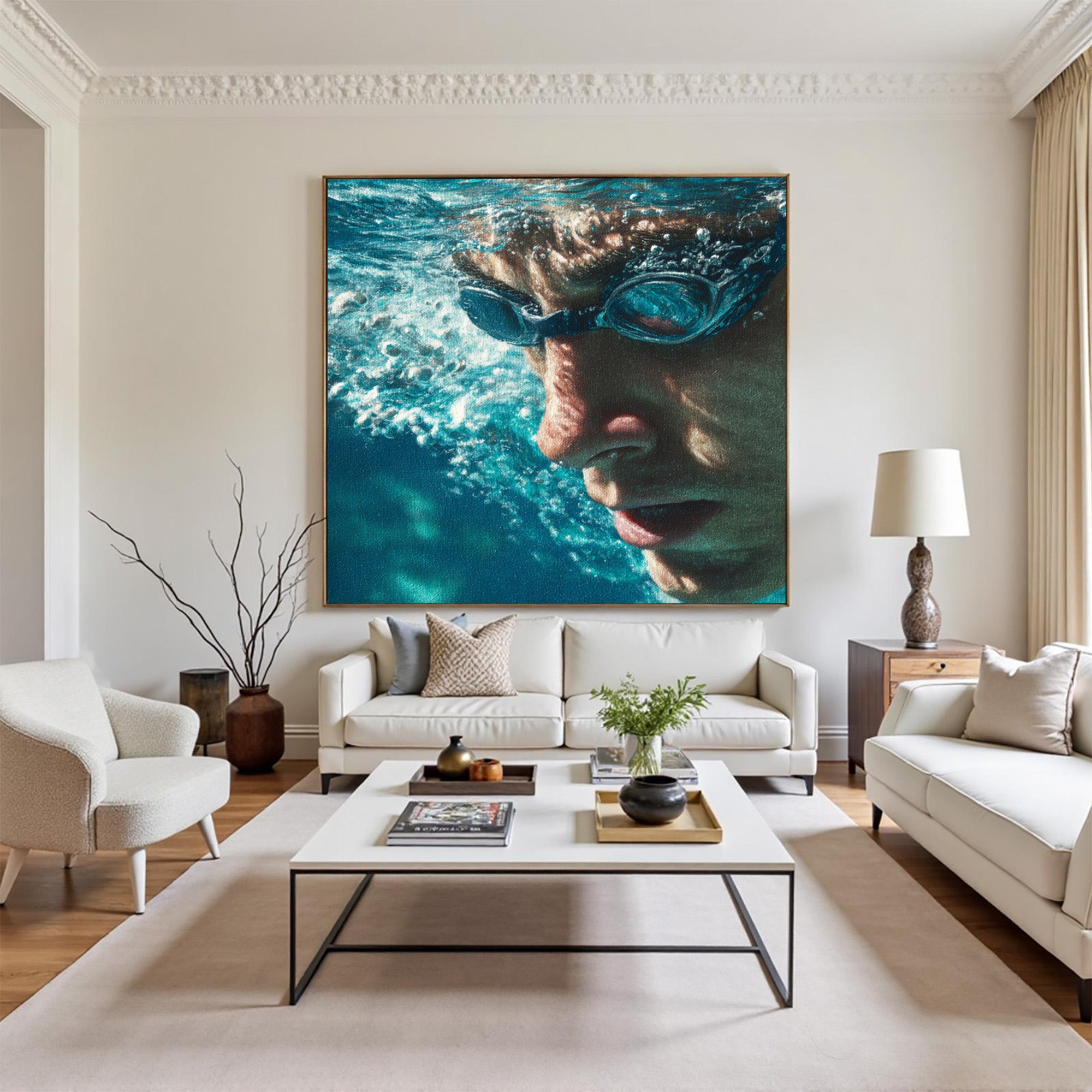 Swimming Oil Painting--FR002