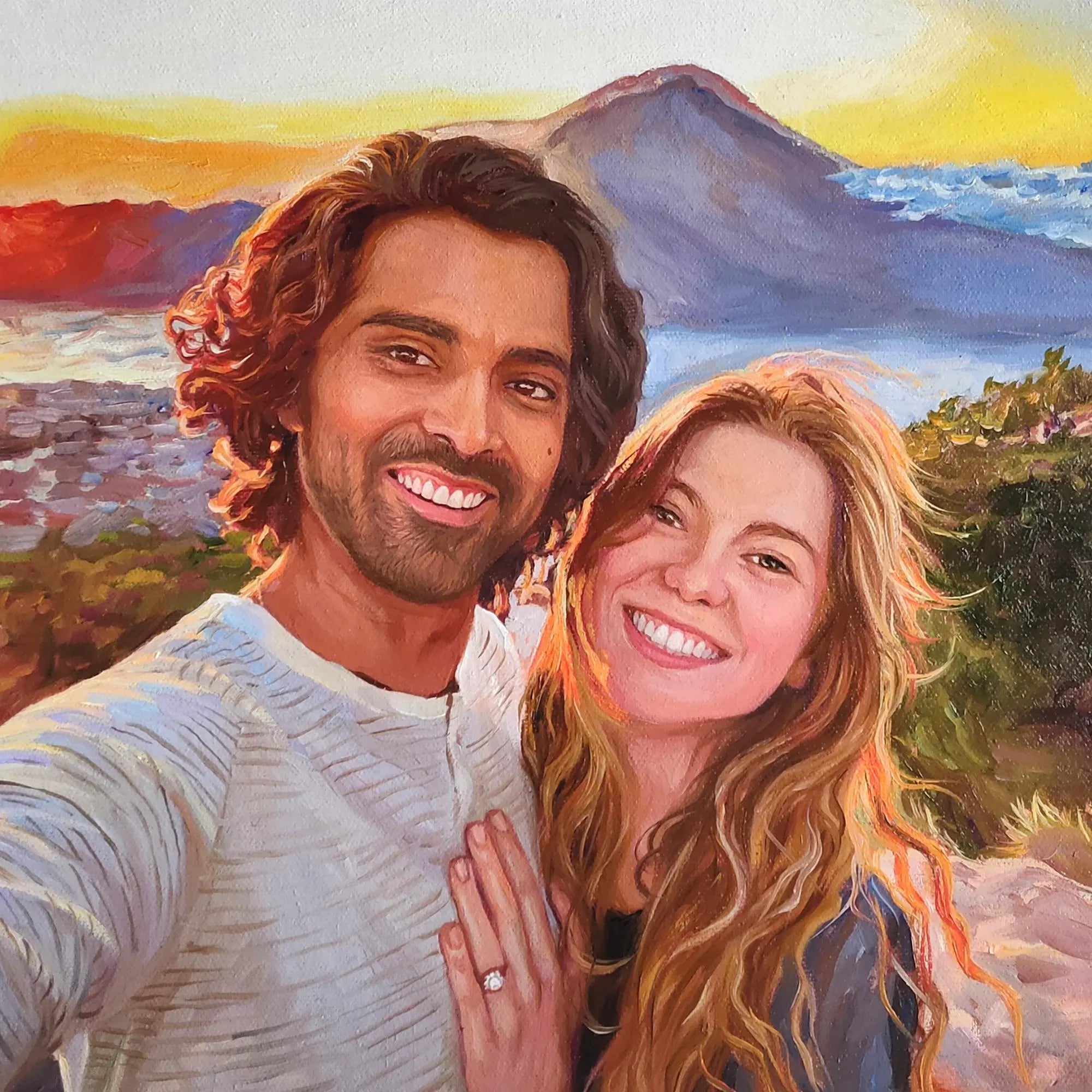 Custom Anniversary Oil Portrait - PaintingShack