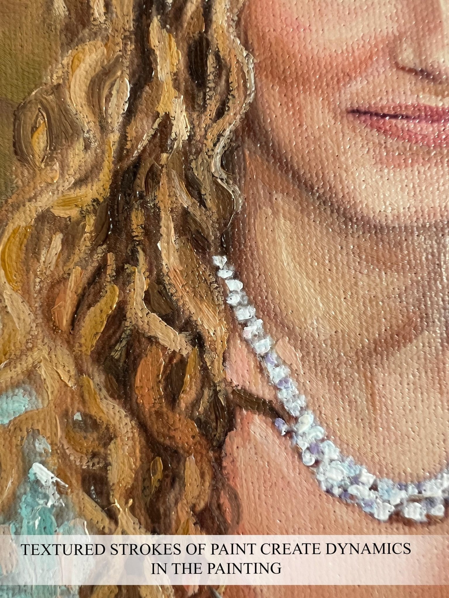 Custom Mother Oil Portrait on Canvas from Photo, Commission Wall Art Mom Portrait Painting, Personalized Birthday Gift - PaintingShack