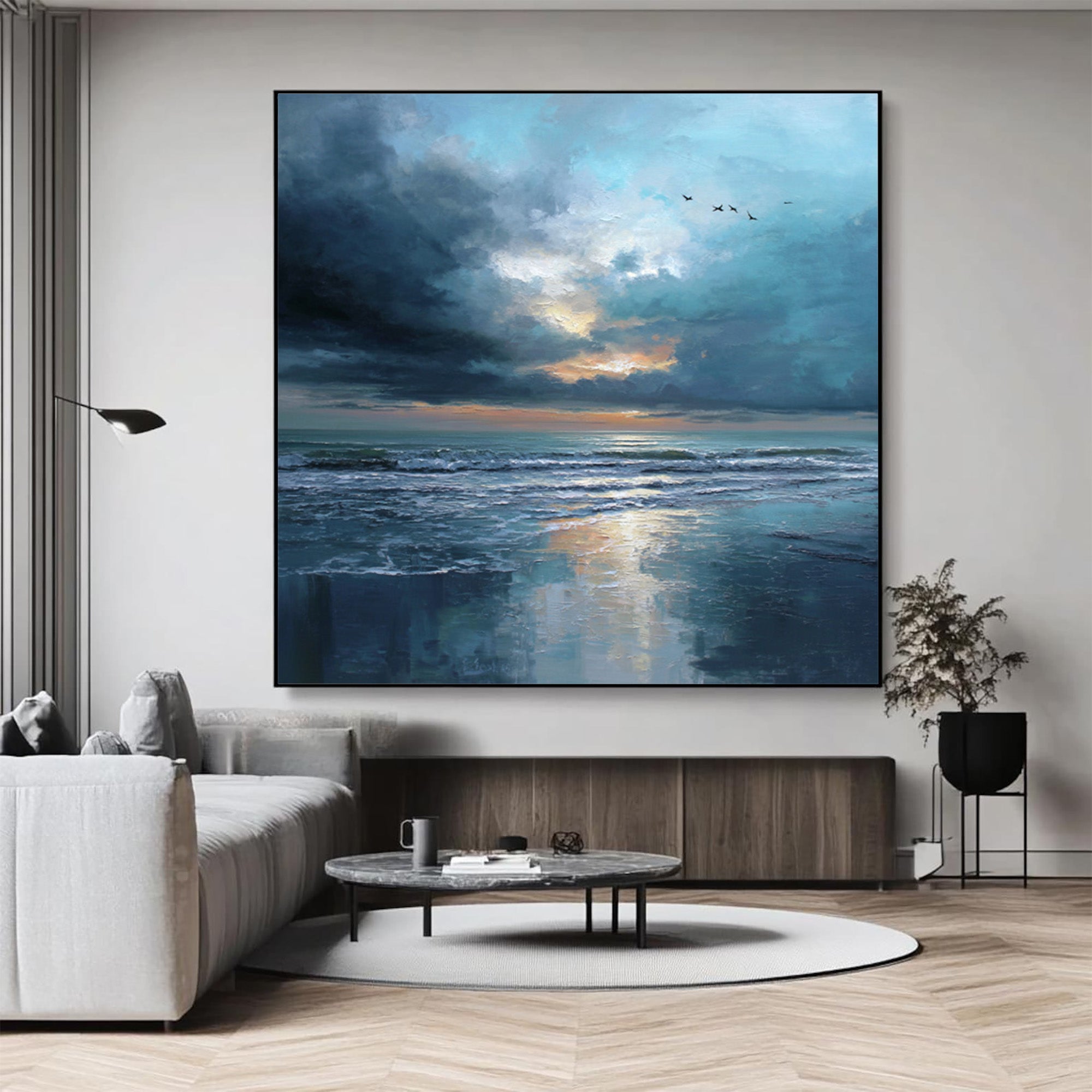 Blue Seascape Art