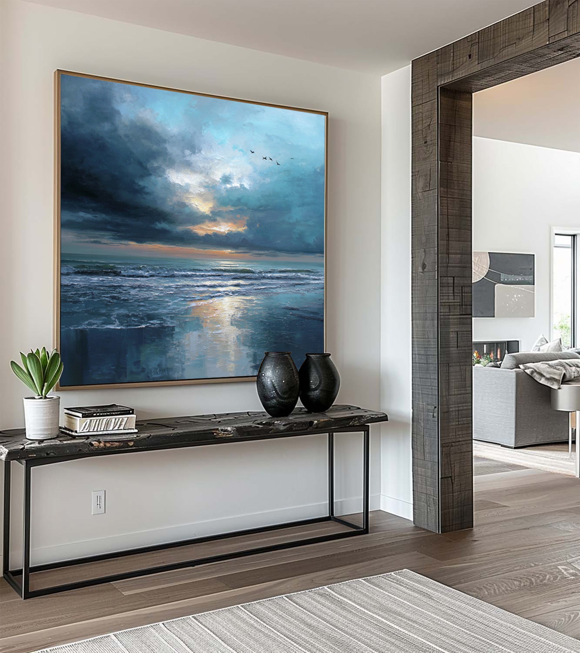 Blue Seascape Art