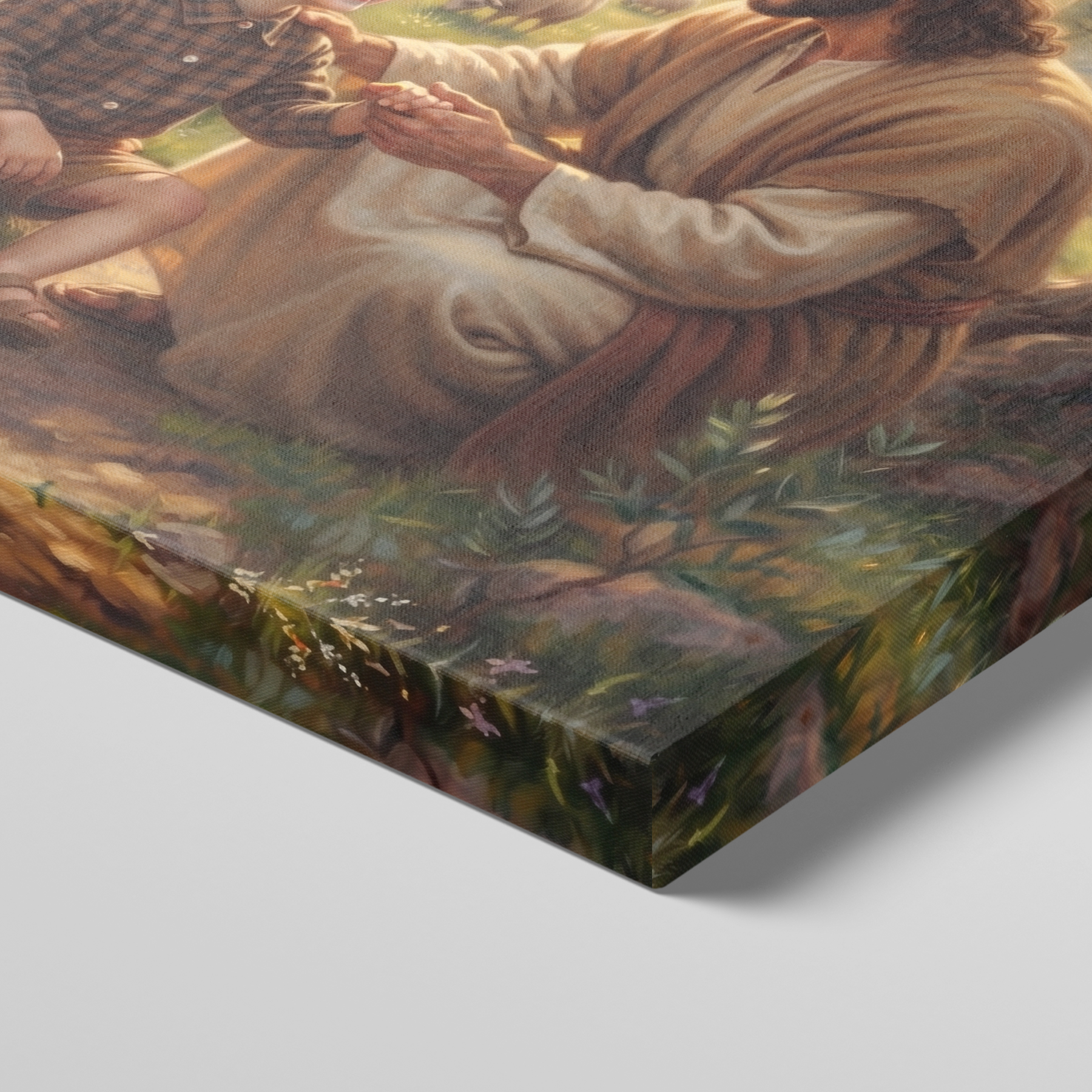 Custom Divine Embrace & Guidance Oil Painting
