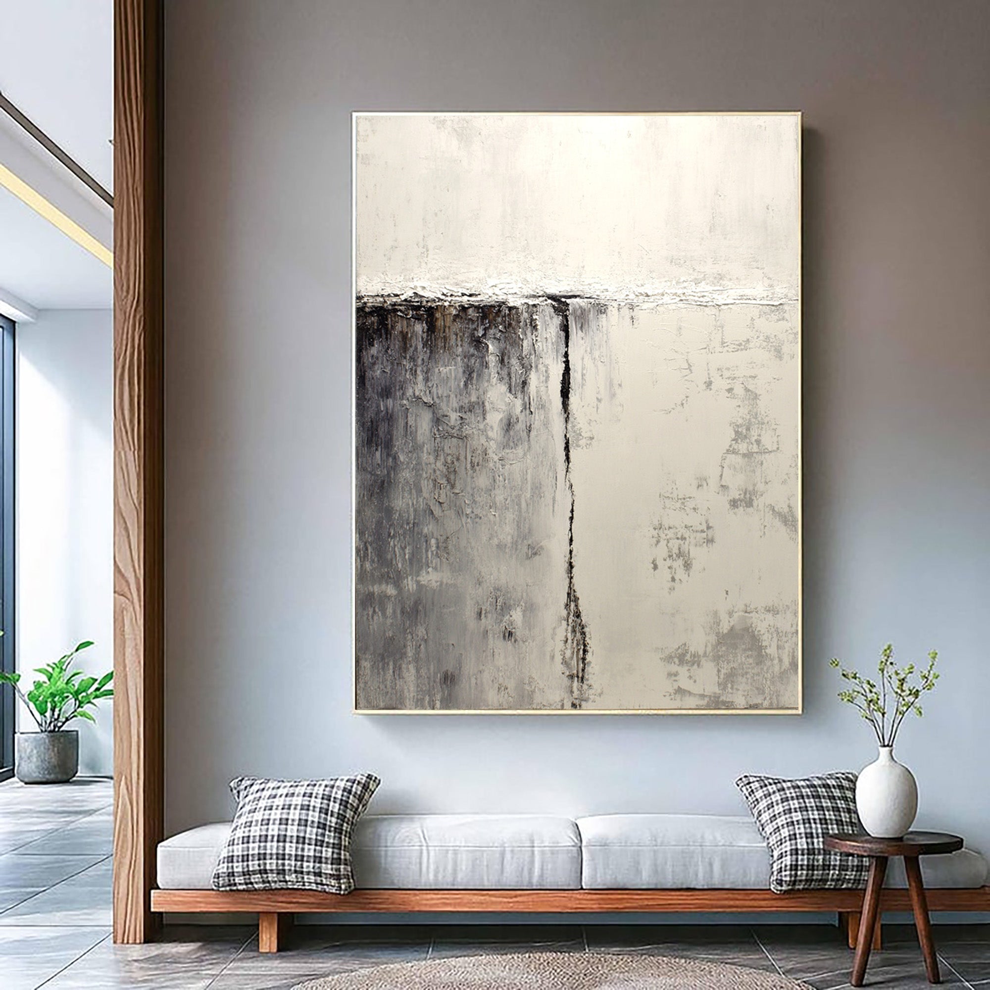 Beige Abstract Art--#SR01